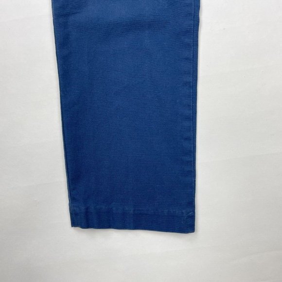 J Mclaughlin Zipper Pants Flat‎ Front Stretch Cotton Straight Leg Blue Women 6 - Picture 4 of 11